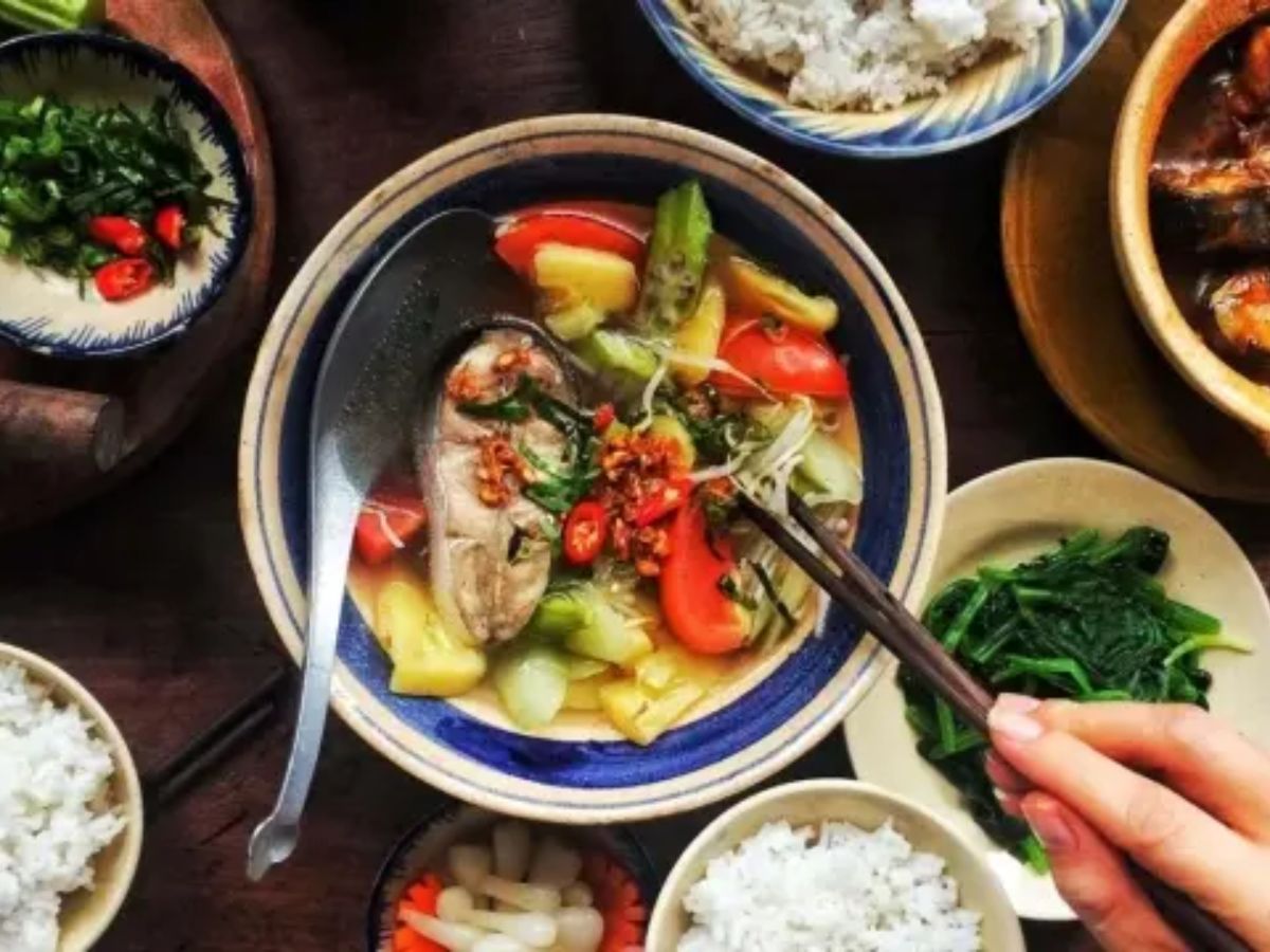 Khu ẩm thực được bố trí tập trung thuận tiện cho việc di chuyển.