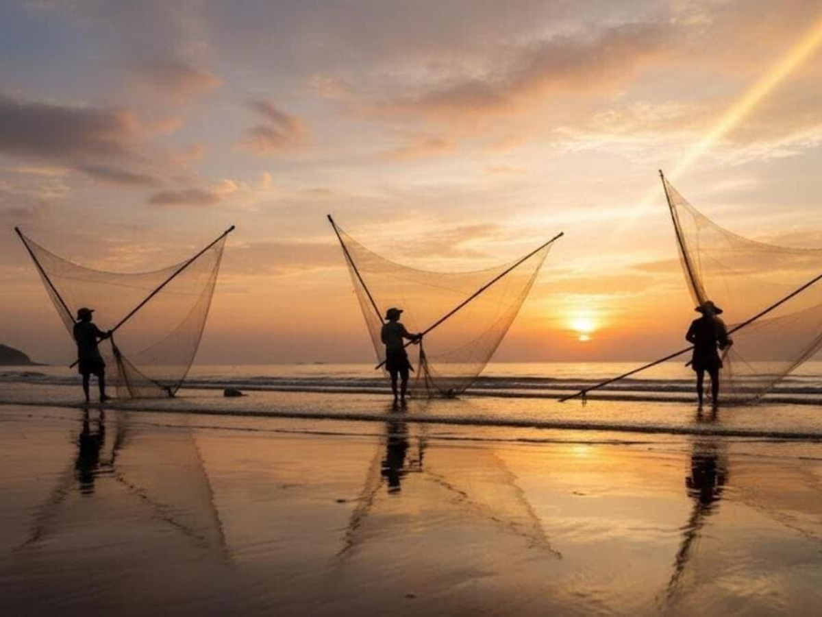 Đến biển Quất Lâm, du khách có cơ hội quan sát sinh hoạt đời thường của ngư dân địa phương. (Nguồn: Sưu tầm)