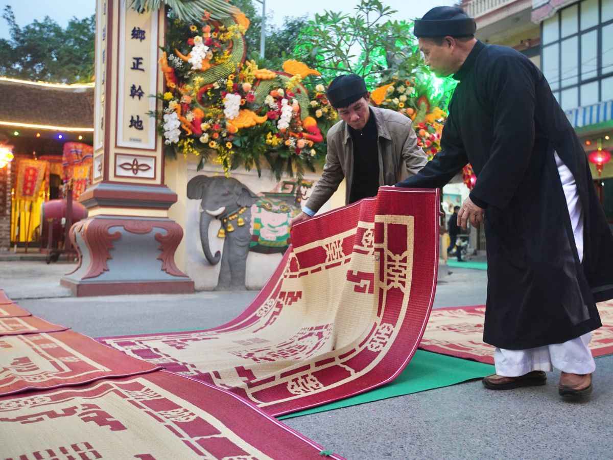 Chiếu cói gắn liền với nhiều hoạt động trong văn hoá Bắc Bộ. (Nguồn: Sưu tầm)