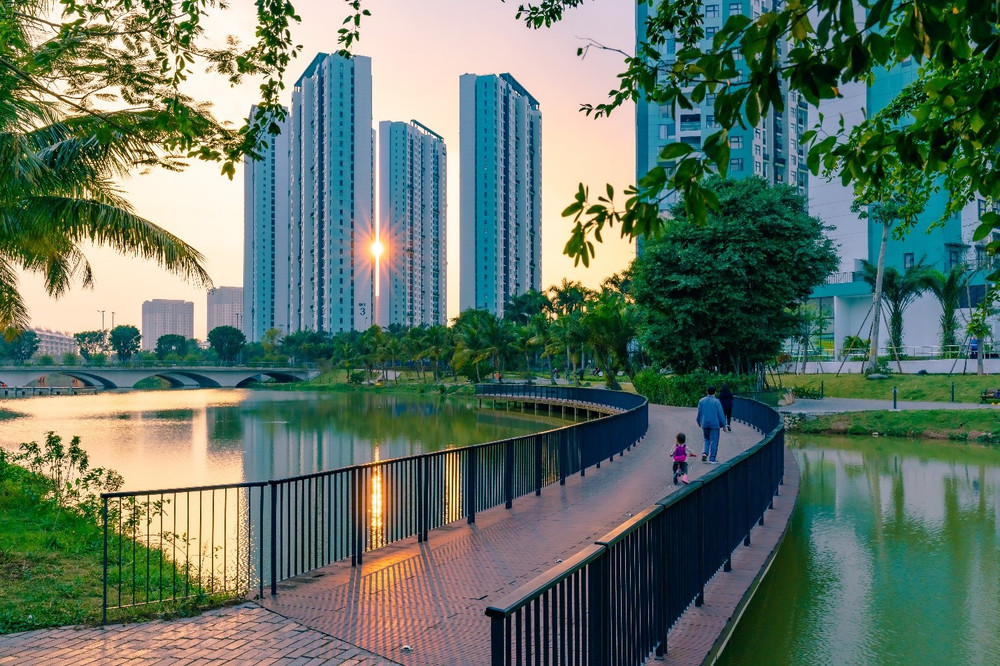 Khu đô thị Ecopark phù hợp cắm trại cho gia đình.