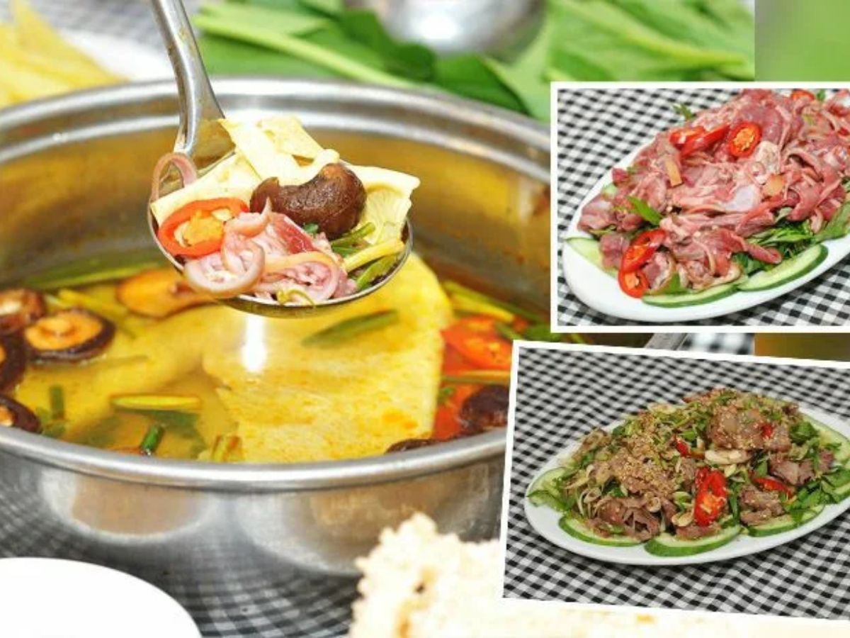 Các món dê núi “signature” làm nên thương hiệu nhà hàng Đức Dê Ninh Bình. 
