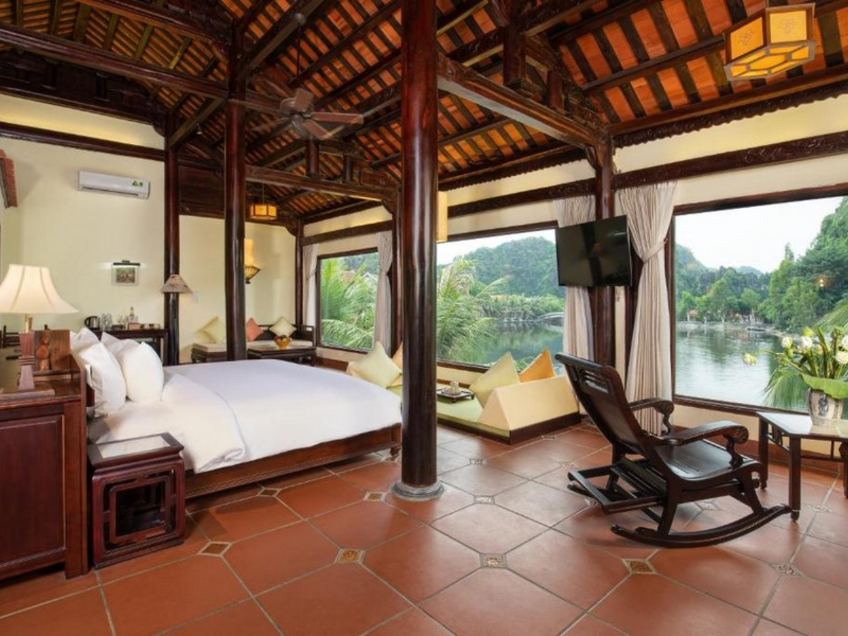 Phòng được thiết kế bằng vật liệu gỗ mang lại sự ấm cúng. (Nguồn: Sưu tầm)&nbsp;