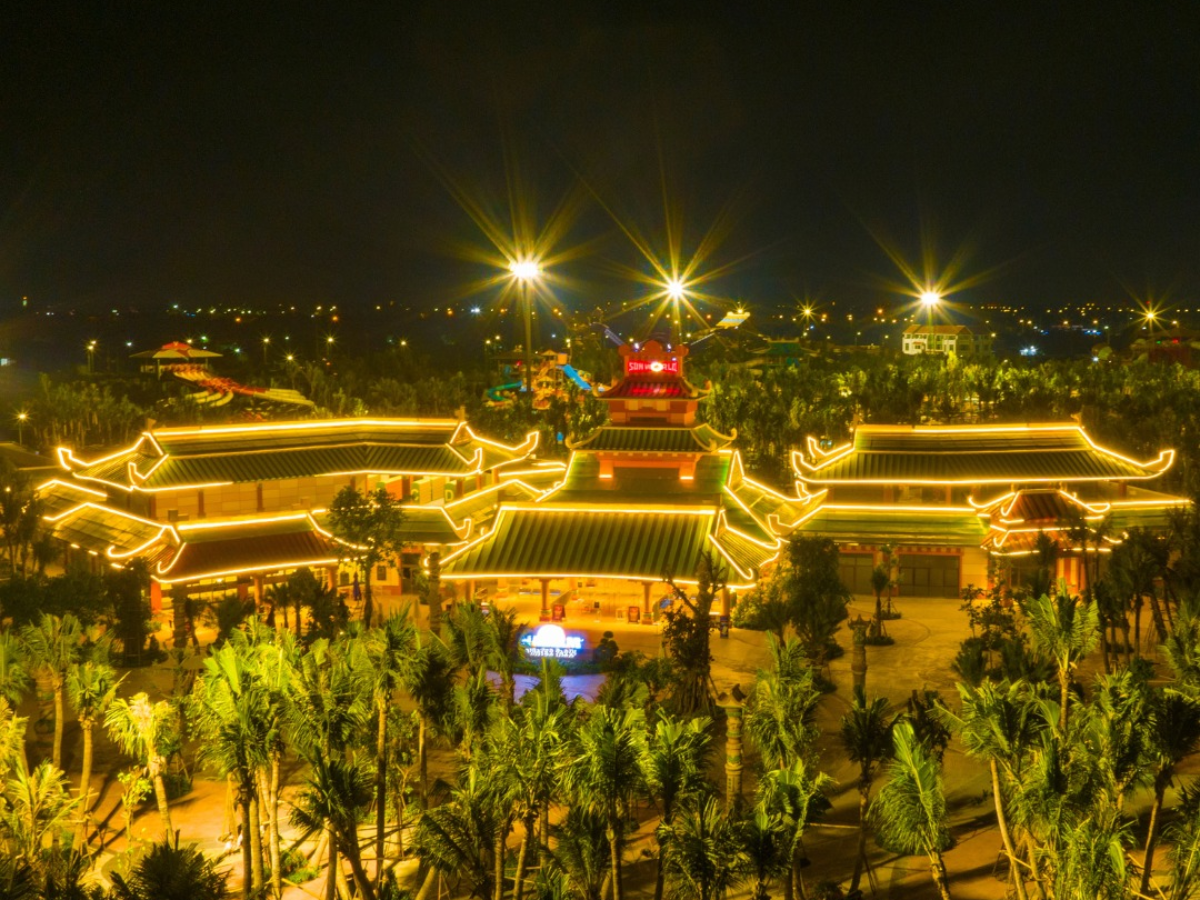 Sun World Ha Nam lung linh khi về đêm.&nbsp;