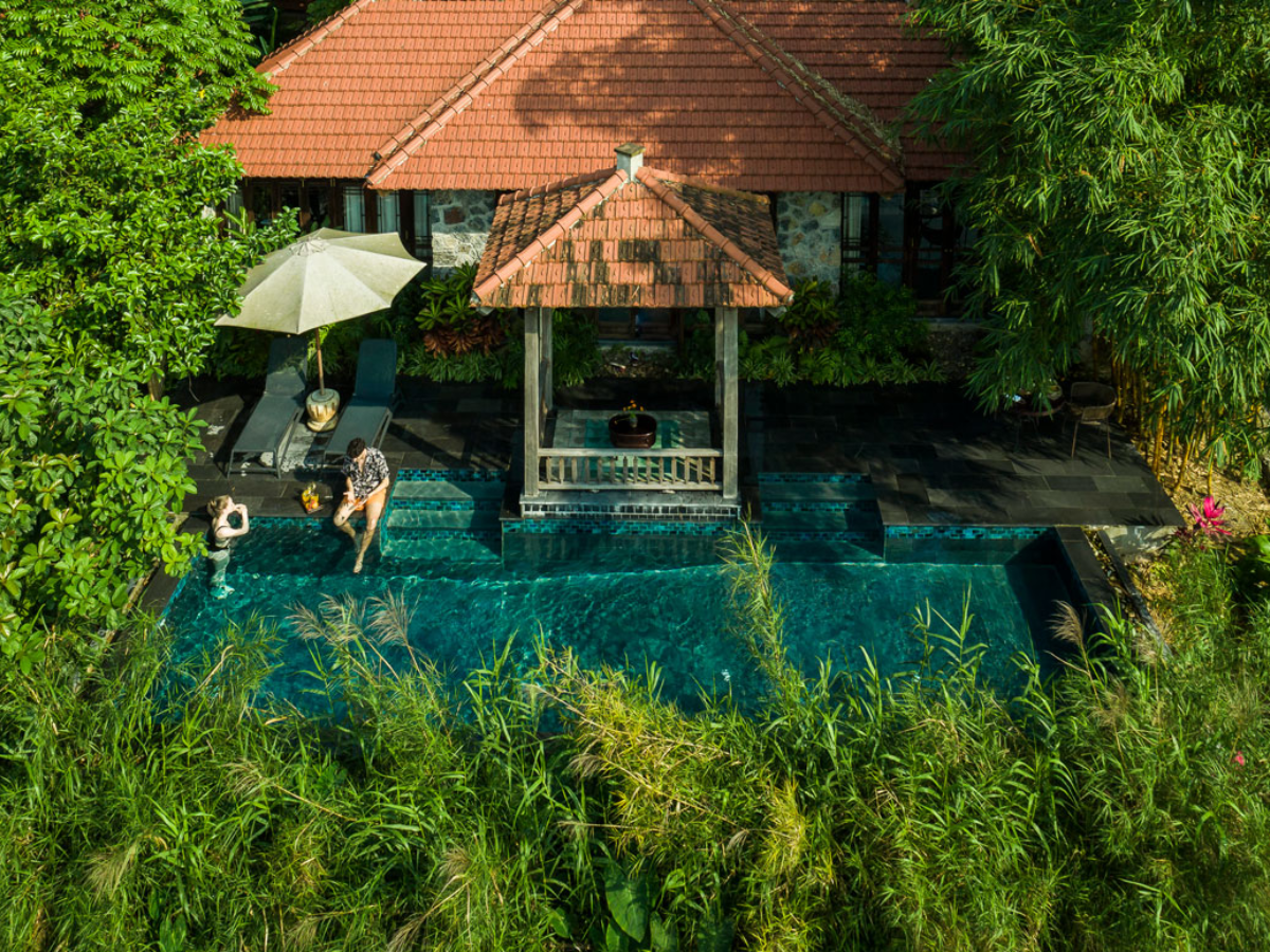 Resort quy hoạch theo mô hình một ngôi làng Bắc Bộ thu nhỏ với mật độ xây dựng thấp. (Nguồn: Sưu tầm)