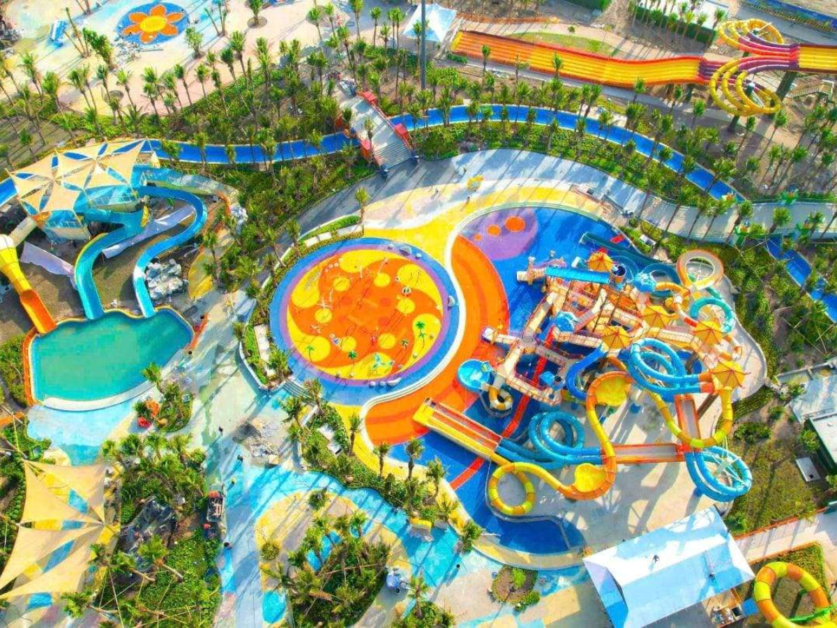 Toàn cảnh công viên nước Sun World Ha Nam nhìn từ trên cao.