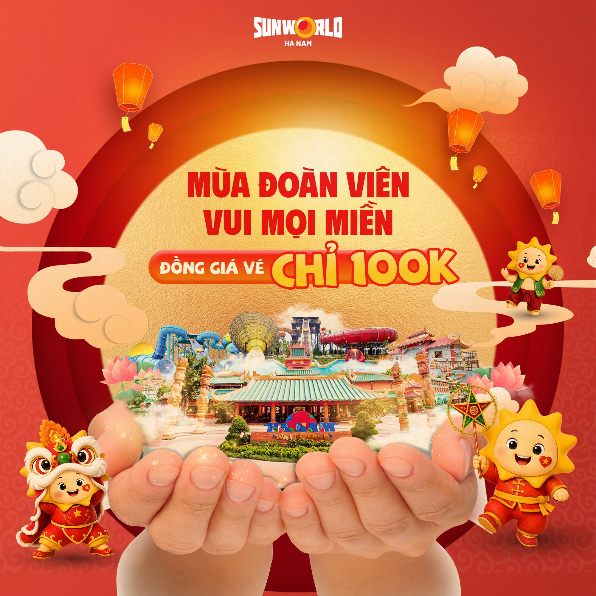 Sun World Ha Nam mang đến không gian vui chơi dưới nước sôi động, phù hợp để gia đình cùng tận hưởng mùa Trung thu. (Nguồn: Sưu tầm)